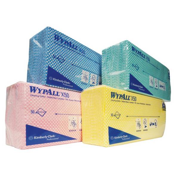 WypAll® Wischtücher X50, Interfold, HxB 41,8 x 22,1 cm, gelb