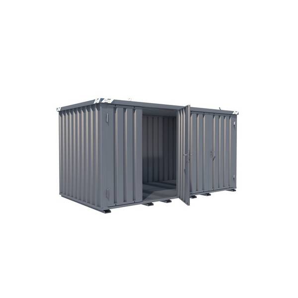 BOS® Gasflaschen-Container SGL, BxT 2.100 x 4.100 mm, Tür längsseitig