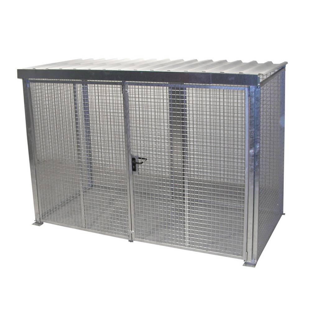 Bauer® Gasflaschen-Container, mit Dach, Doppelflügeltür, 104 Flaschen-0