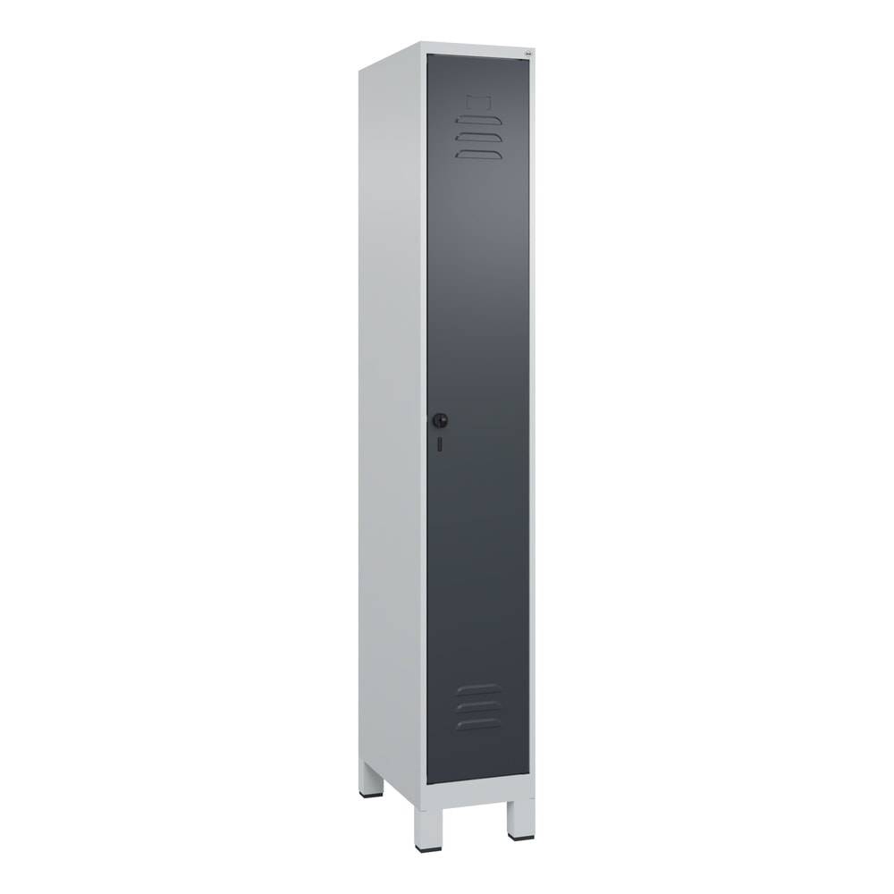 C+P Spind Classic PLUS, Füße, 1 Abteil, 1950x300x500mm, 7035/7016-2