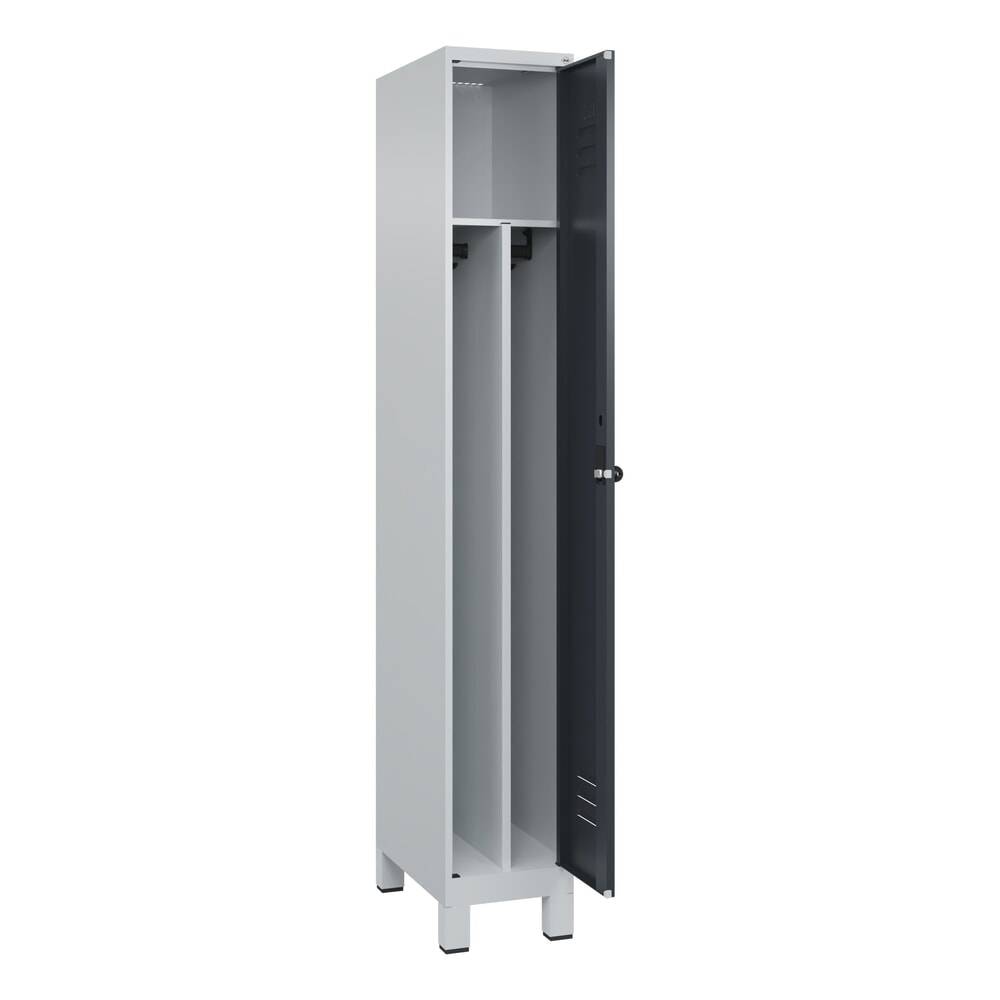 C+P Spind Classic PLUS, Füße, 1 Abteil, 1950x300x500mm, 7035/7016-3