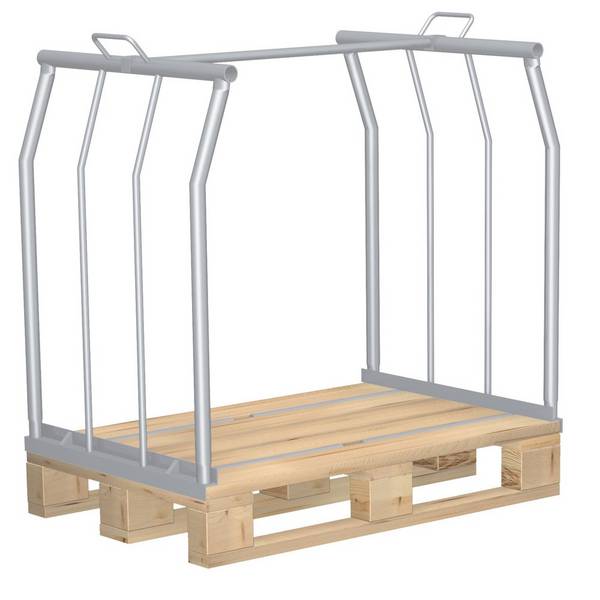 VARIOfit Palettenaufsatz Typ 66 aus verzinktem Stahl 1200x800mm Maße, 1200mm Höhe