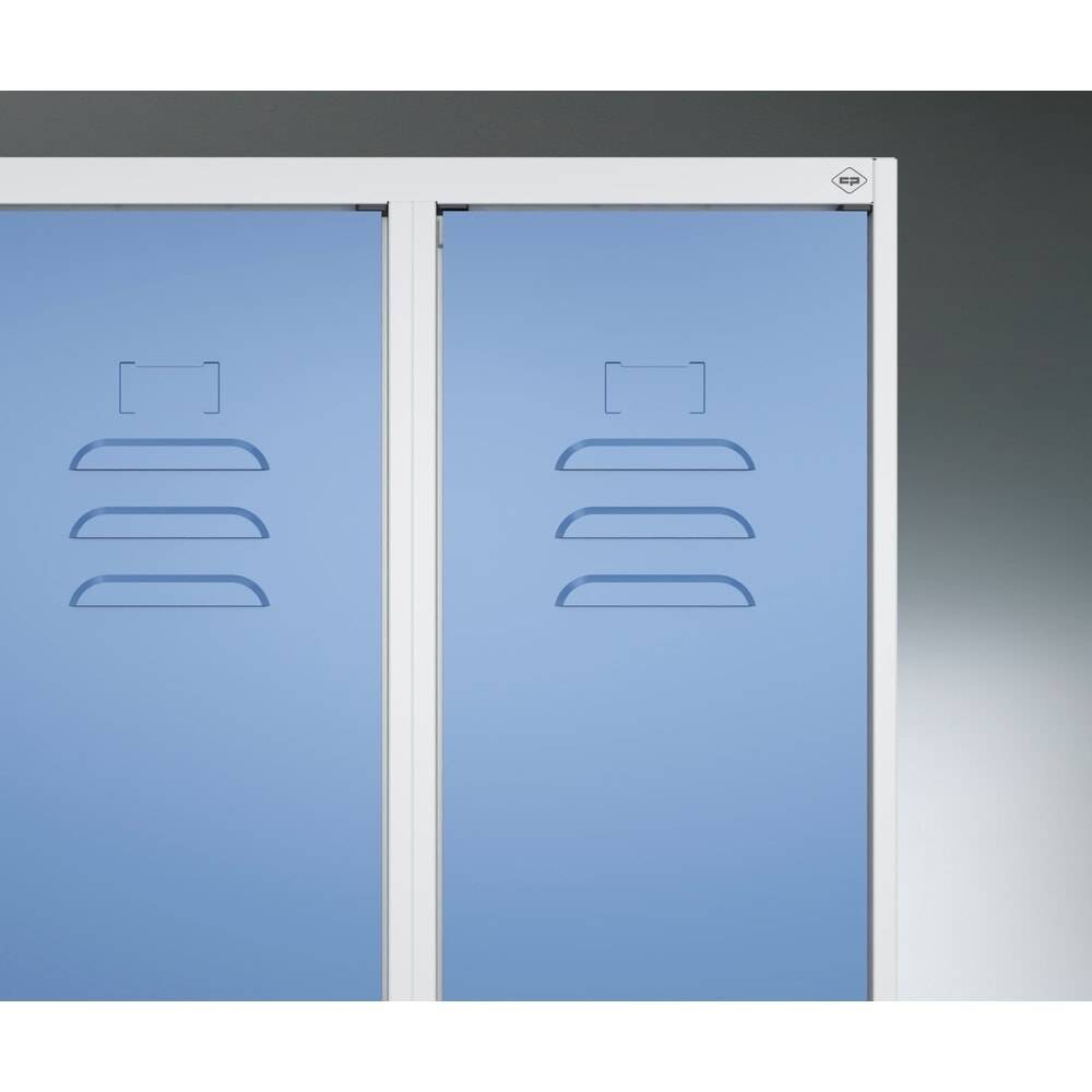 C+P Spind Classic PLUS, Bank, 4 Abteile, 1950x1200x815mm, 7035/7035-3