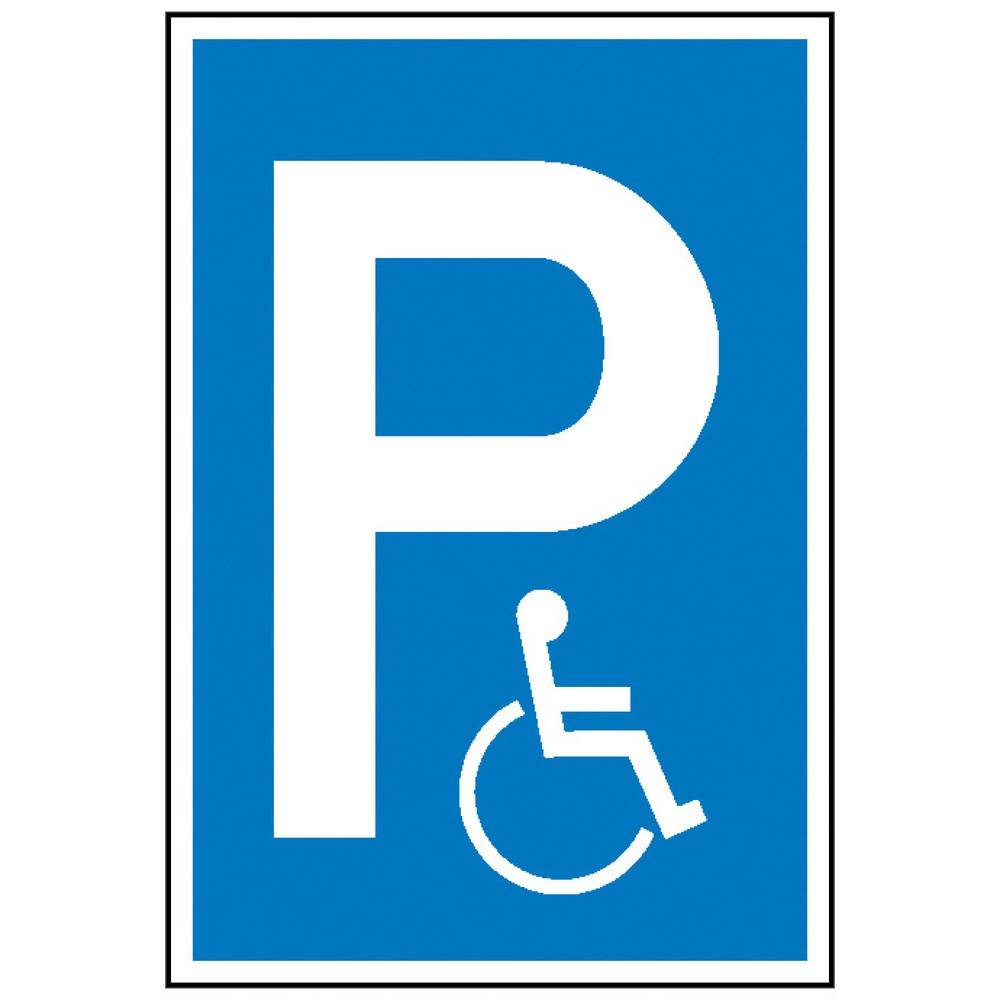 Parkplatzschild Alu B400xH600 mm Nur für Behinderte SafetyMarking-1