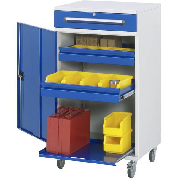 RAU mobiles Rollpult, HxBxT 1.185 x 650 x 520 mm, Schubladen 2 x 80, 1