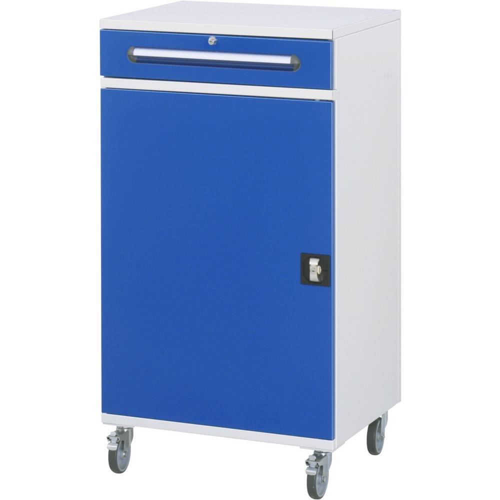 RAU mobiles Rollpult, HxBxT 1.185 x 650 x 520 mm, Schubladen 2 x 80, 1-2