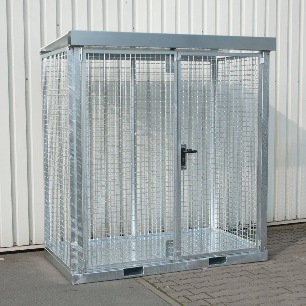 Bauer® Gasflaschen-Container, mit Staplertaschen, max. 32 Gasflaschen-0