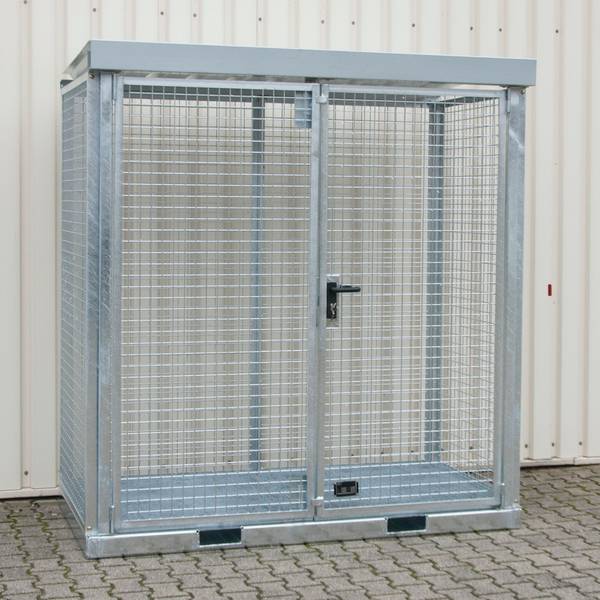 Bauer® Gasflaschen-Container, mit Staplertaschen, max. 32 Gasflaschen