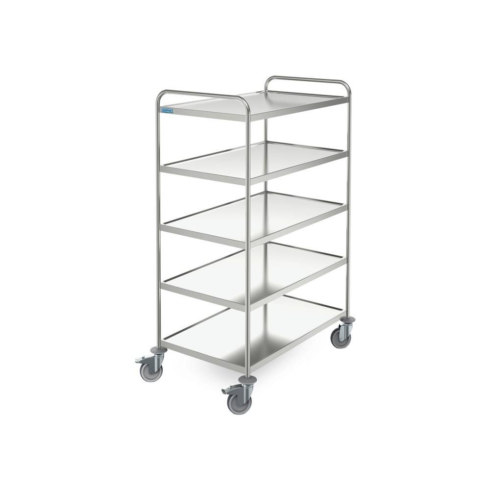 HUPFER® Servierwagen aus Edelstahl, 5 Eten à 800 x 500 mm 106171-YY-2