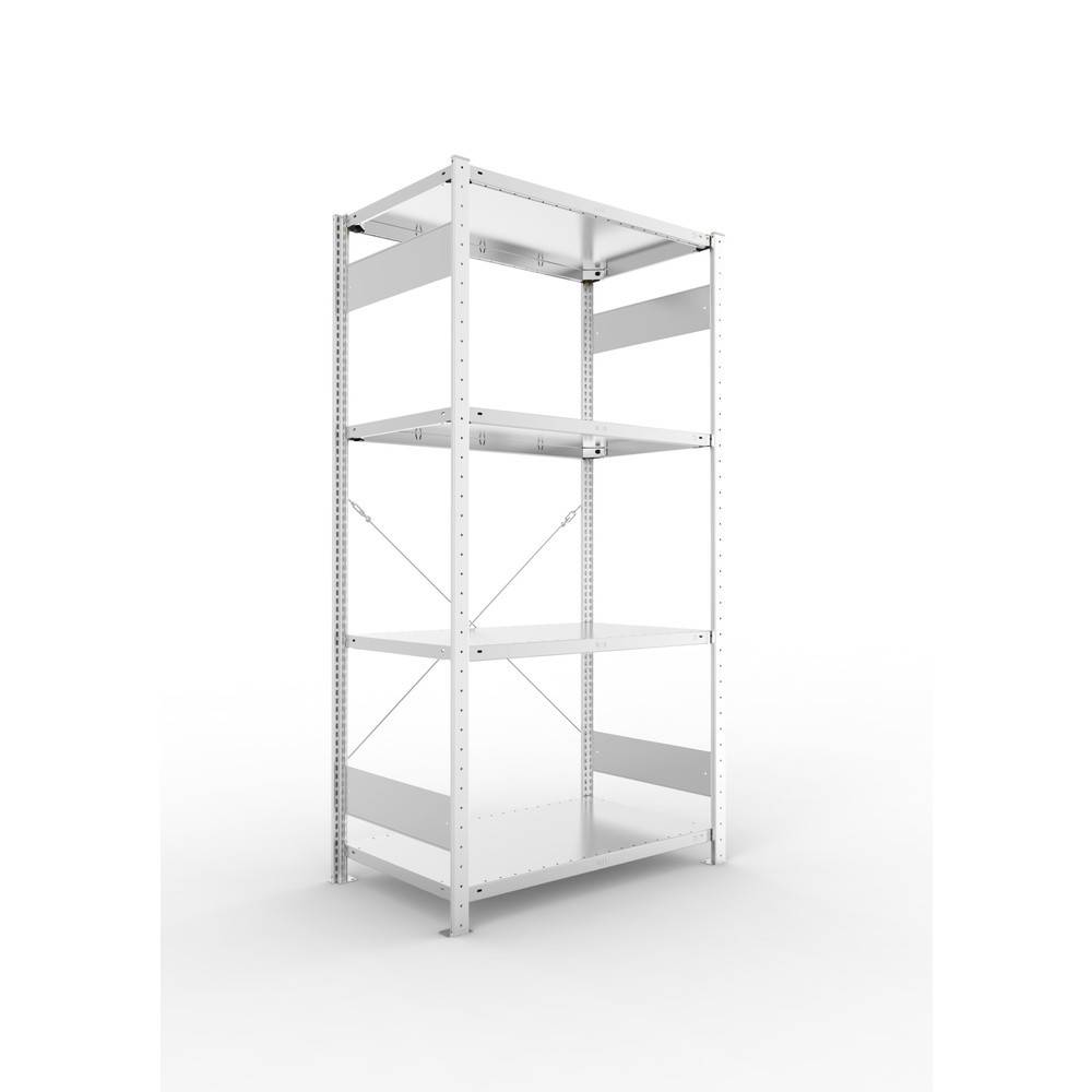 Steckregal H2000xB1000xT600mm Grundr.verz.2 Rahmen,4 Fbd.Trgf.150kg Feldl.1650kg-2