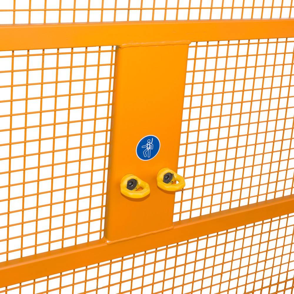 Bauer® Arbeitskorb Premium mit Dach, Ausführung AT, längs, TK 300 kg-2