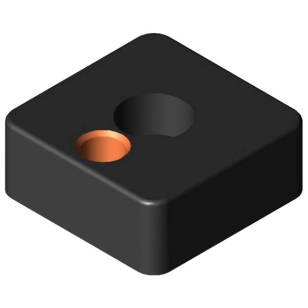 item Fußplatte 8 40x40, M10, schwarz, Liefereinheit: 1 Stück