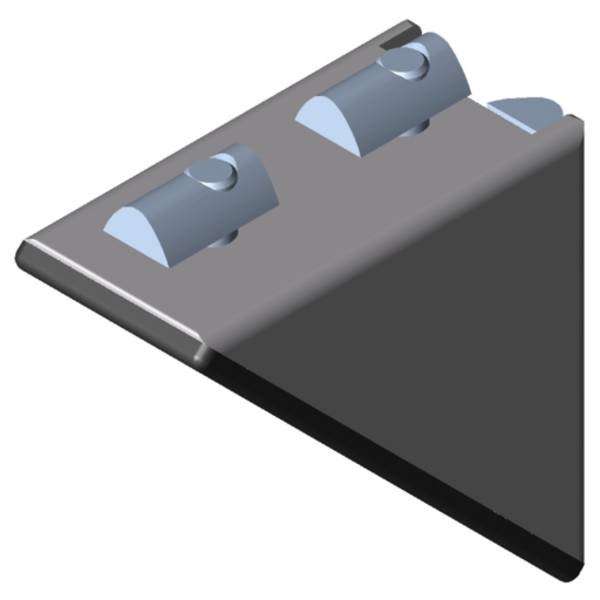 item Winkelsatz 8 80x80 mit schwarzer Abdeckkappe, Liefereinheit: 1 Satz