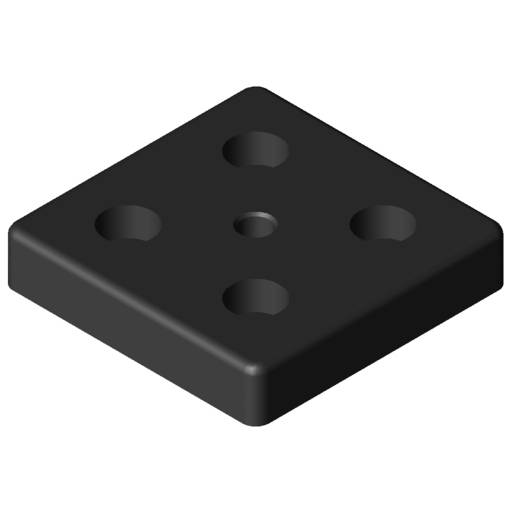 item Fußplatte 8 80x80, M10, schwarz, Liefereinheit: 1 Stück-0