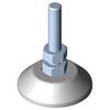 item Stellfuß D60, M10x75, weißaluminium ähnlich RAL 9006, Liefereinheit: 1 Stück