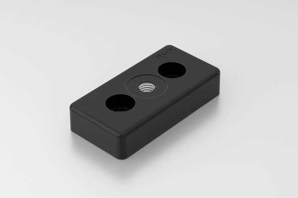 item Fußplatte 8 80x40, M10, schwarz, Liefereinheit: 1 Stück