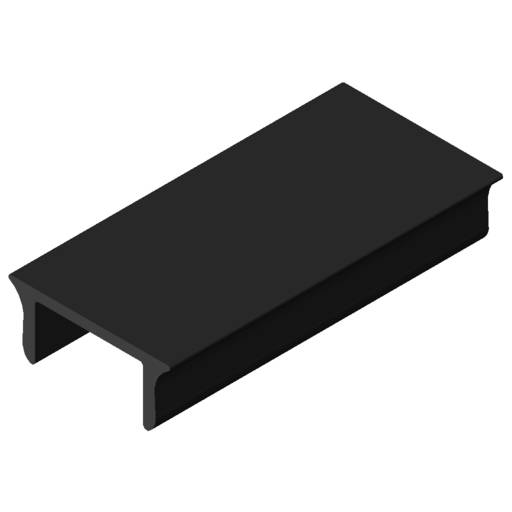 item Abdeckprofil 8 Al, schwarz, Liefereinheit: 1 Stück à 2000 mm-0