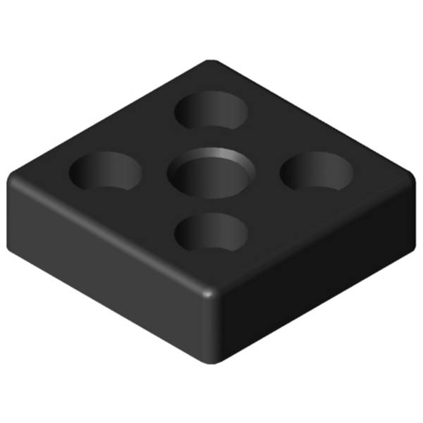 item Fußplatte 5 40x40, M12, schwarz, Liefereinheit: 1 Stück
