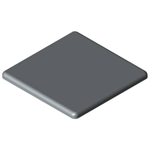 item Abdeckkappe 5 40x40, grau ähnlich RAL 7042, Liefereinheit: 1 Stück-0