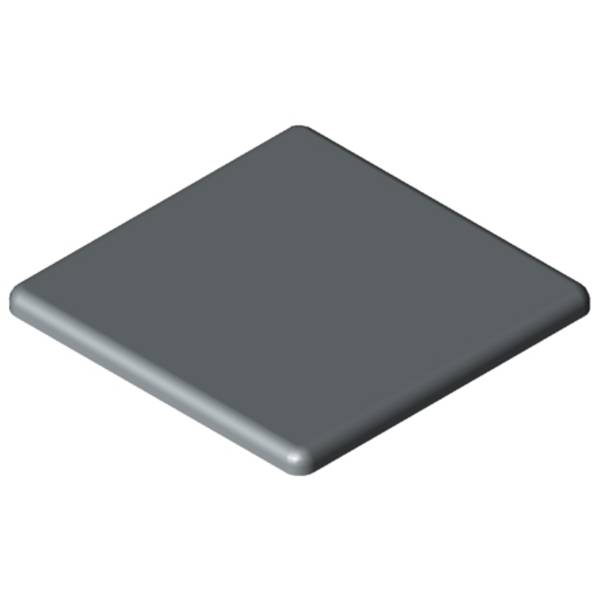 item Abdeckkappe 5 40x40, grau ähnlich RAL 7042, Liefereinheit: 1 Stück