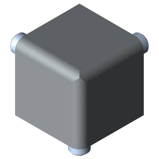 item Verbindungssatz 5 20x20x20, grau ähnlich RAL 7042, Liefereinheit: 1 Satz-0