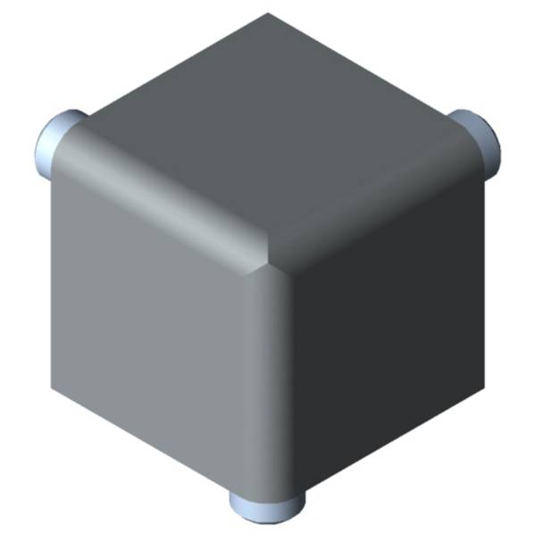 item Verbindungssatz 5 20x20x20, grau ähnlich RAL 7042, Liefereinheit: 1 Satz