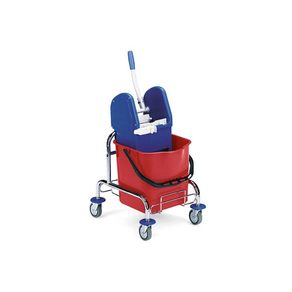 Einfach-Fahreimer Chrom I, 1x 25 Liter, Mopp-Presse-1