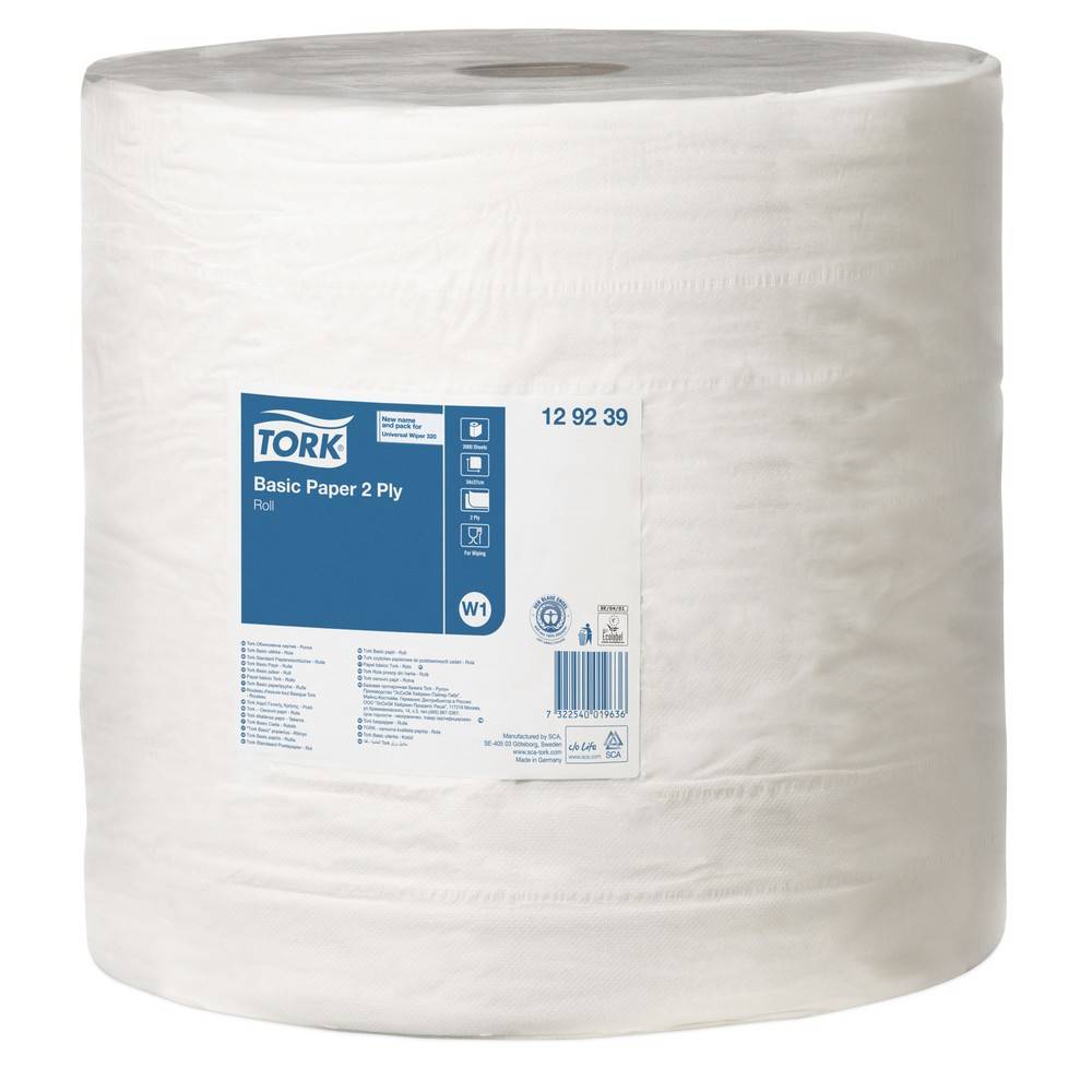 TORK® Wischtücher Standard, HxB 340 x 370 mm, 1 Rolle, weiß-0
