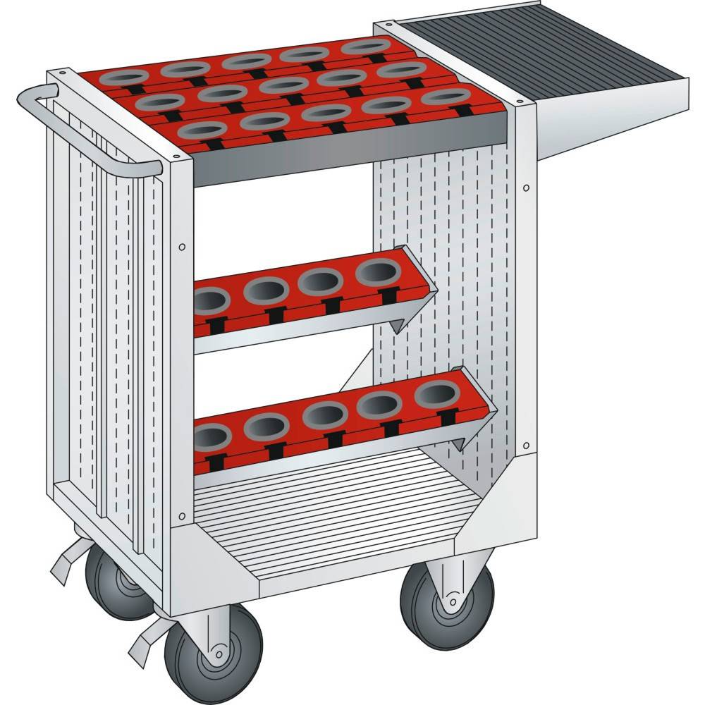 NC-Transportwagen 36x27E (BxTxH) 1077x514x932mm ISO-SK 50 R7035-1