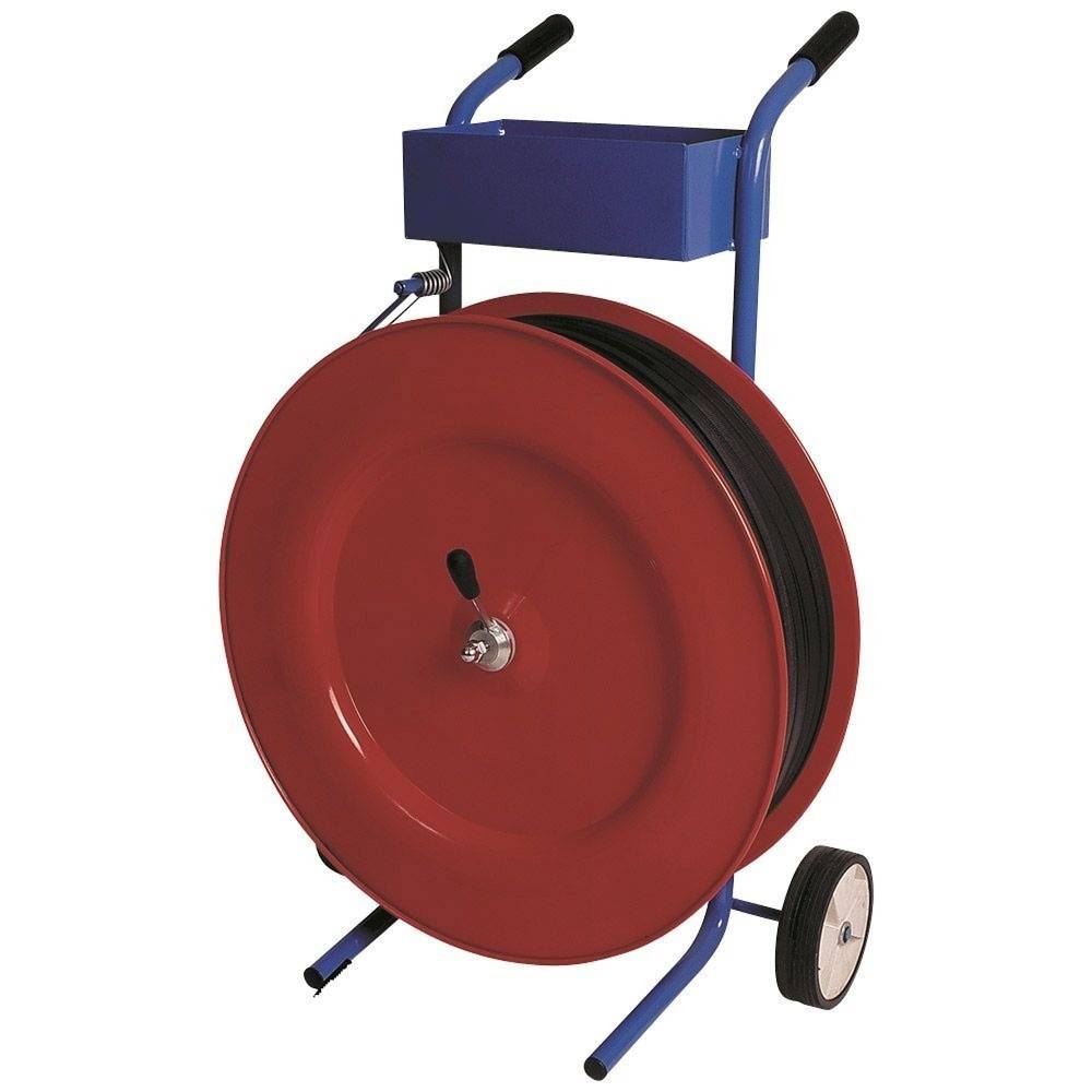 Kunststoffbandabroller Universal, für Bandbreite 13, 16 mm, rot-0