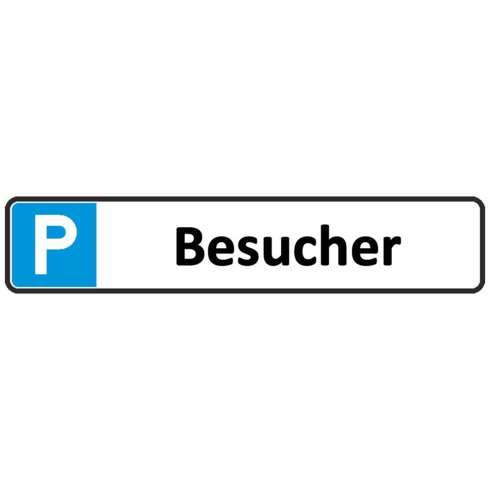 SafetyMarking® Parkplatzschild "Besucher", Alu, HxB 80 x 430 mm-0
