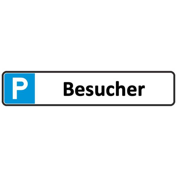 SafetyMarking® Parkplatzschild "Besucher", Alu, HxB 80 x 430 mm