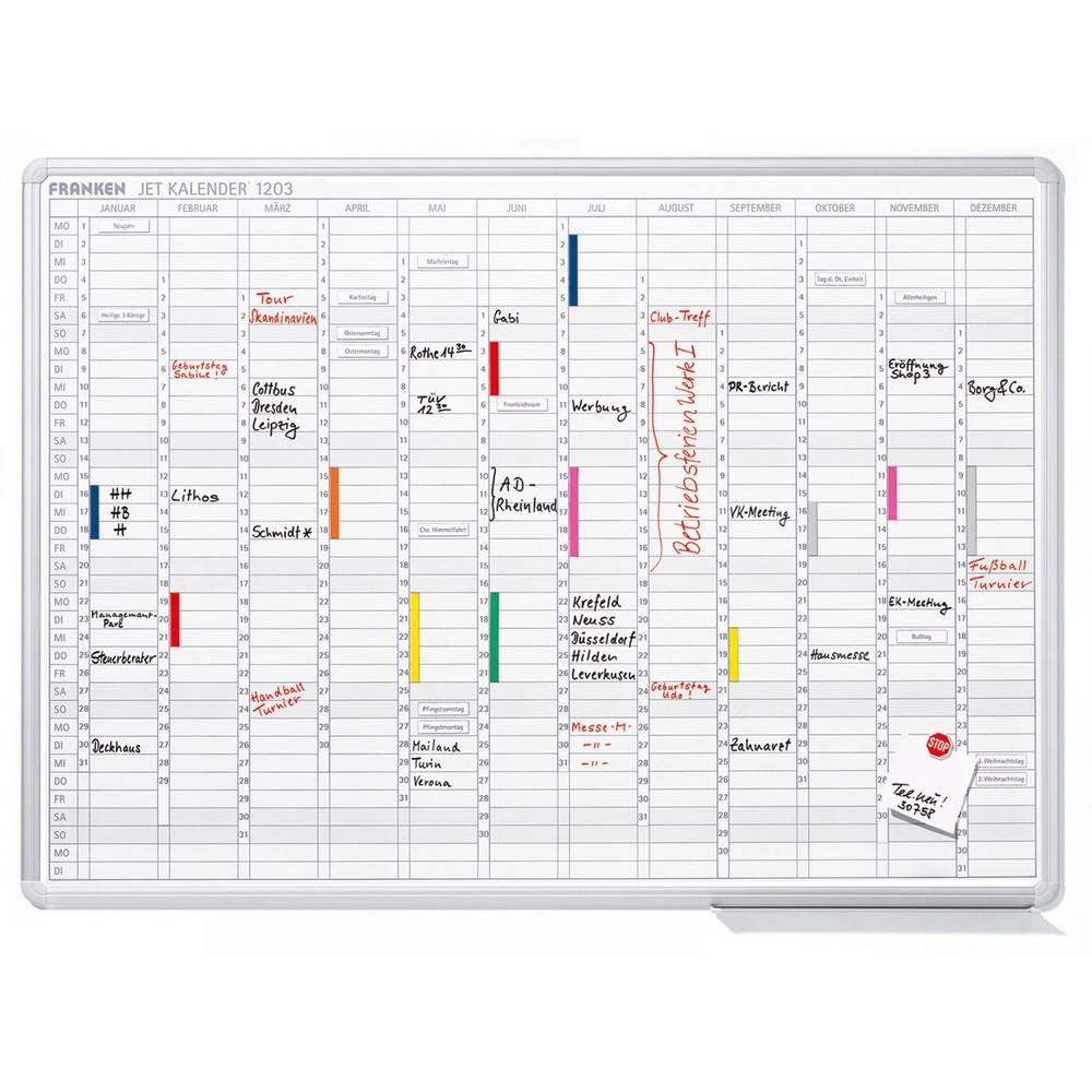Jahresplaner JetKalender 120x90cm 12Monate weiß-1