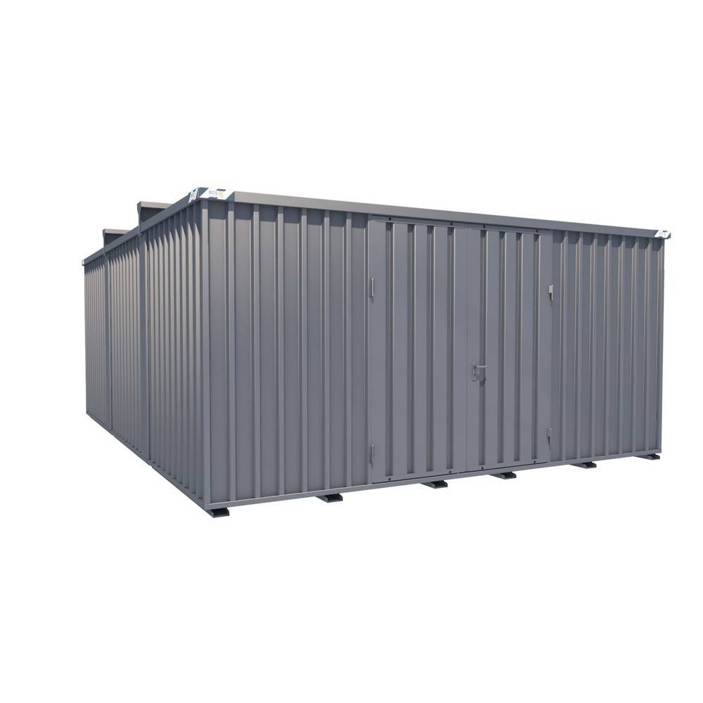 BOS® Materialcontainer, zerlegt, Holzfußboden, verzinkt-0