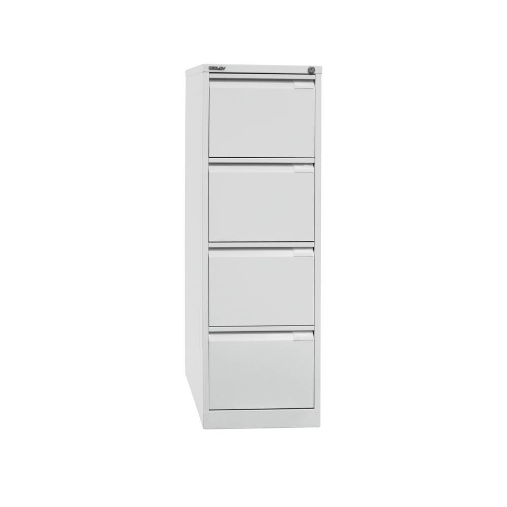 BISLEY Hängeregistraturschank, 1-bahnig, 4 Schubladen, grau-3