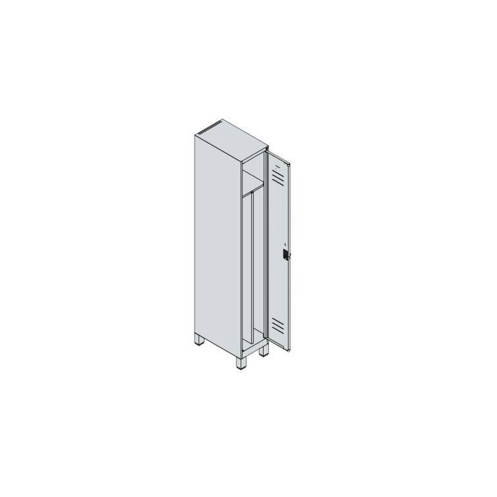 C+P Spind Classic PLUS, Füße, 1 Abteil, 1950x300x500mm, 7035/7016-4