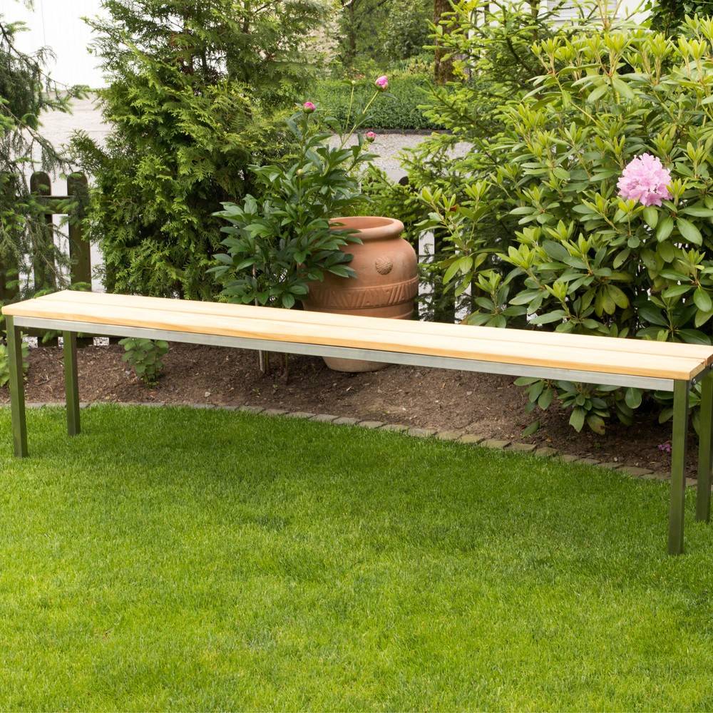 HEMMDAL Parkbank, 4-beinig, 2 Sitzleisten, Länge 1.000 mm-2
