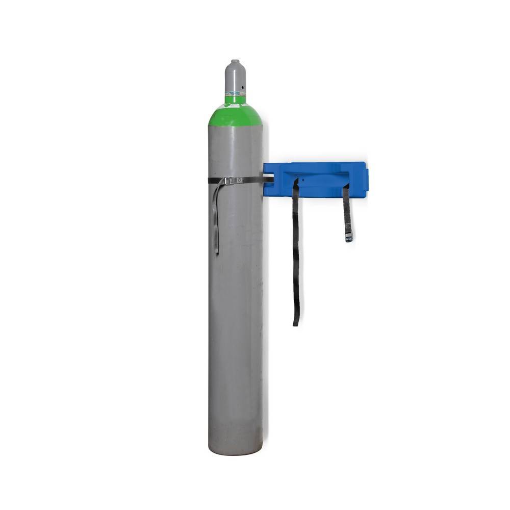 Wandhalterung für 2 Gasflaschen, Zurrband, Flaschen-Ø 140-320 mm-0