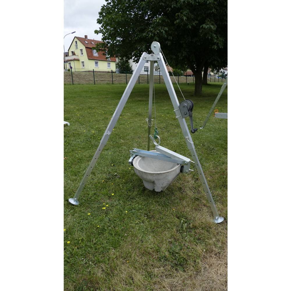 Alu-Dreibock DW-200 mit Seilwinde, Stützenlänge min./max. 1.180/1.880-3