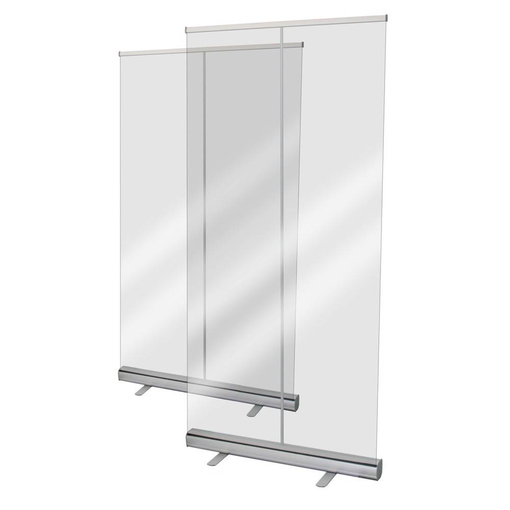 Hygiene-Schutzwand Roll-Up, glasklare u. reißfeste PET-Folie-0