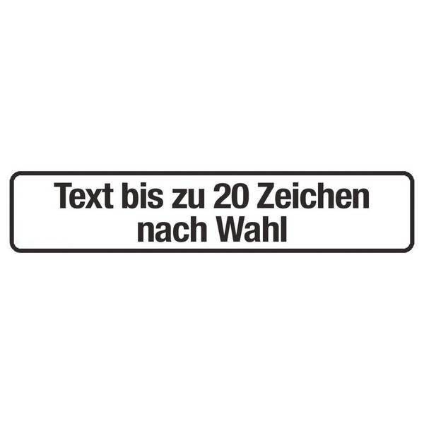 SafetyMarking® Schild, Text nach Wunsch, bis zu 20 Zeichen, HxB 110 x