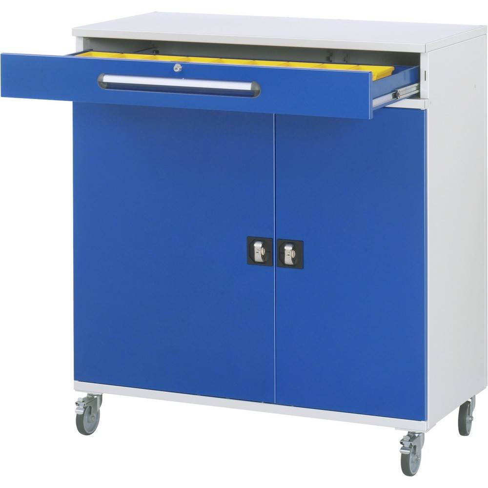 RAU mobiles Rollpult, HxBxT 1.185 x 1.100 x 520 mm, Schubladen 8 x 80-4
