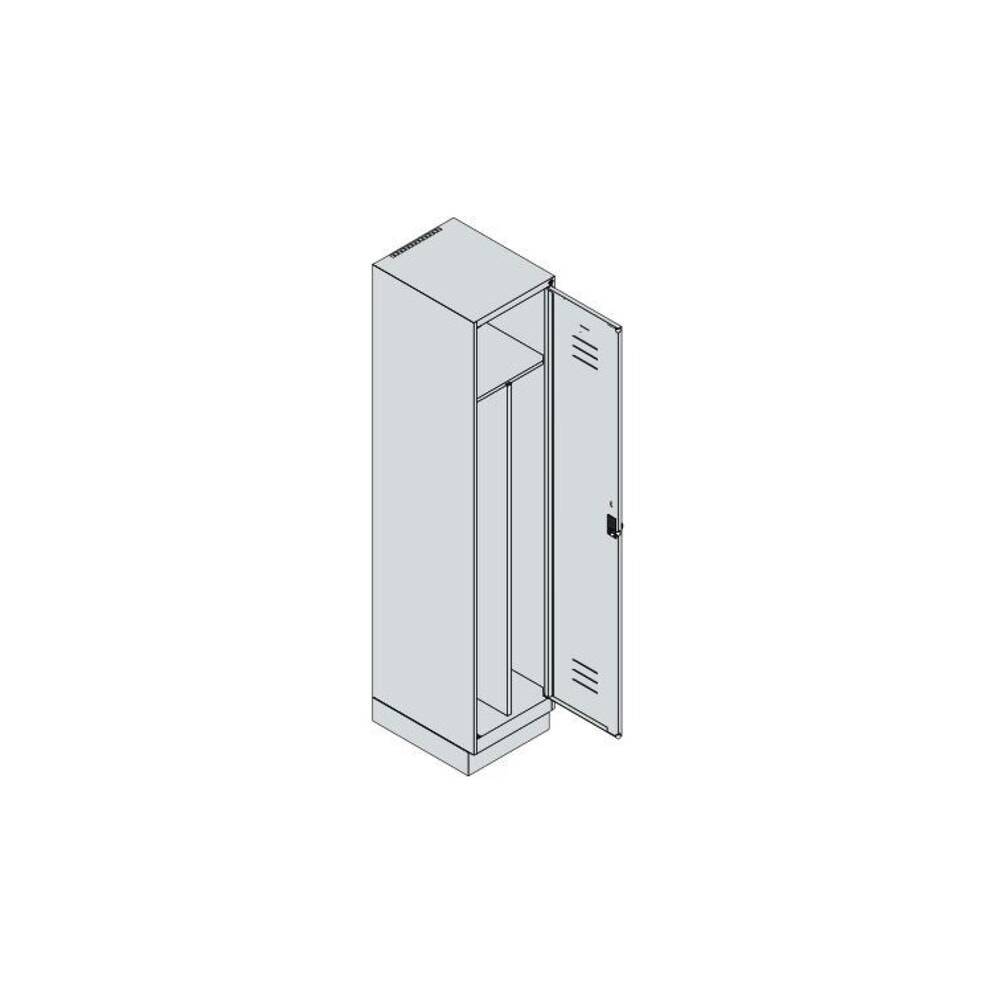 C+P Spind Classic PLUS, Sockel, 1 Abteil, 1950x400x500mm, 7035/5012-4