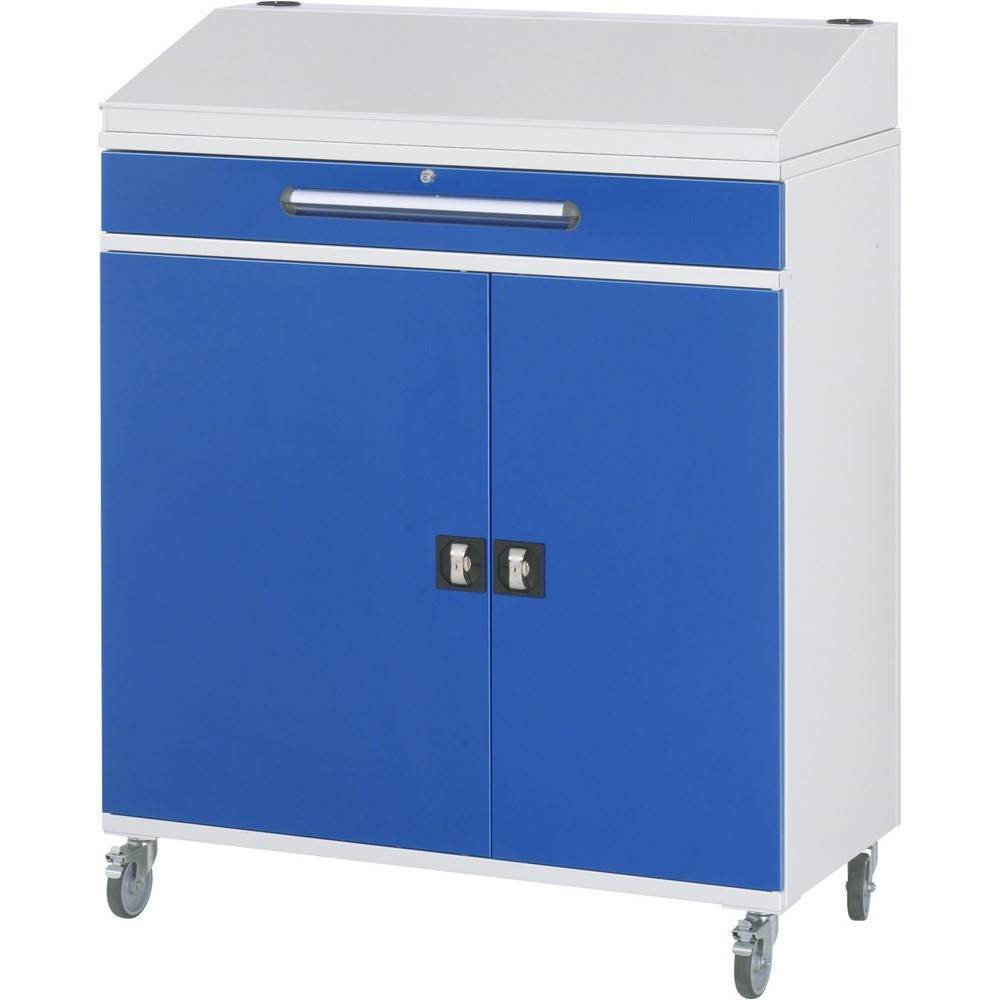 RAU mobiles Rollpult, HxBxT 1.235-1.345 x 1.100 x 520 mm, Schubladen 1-3