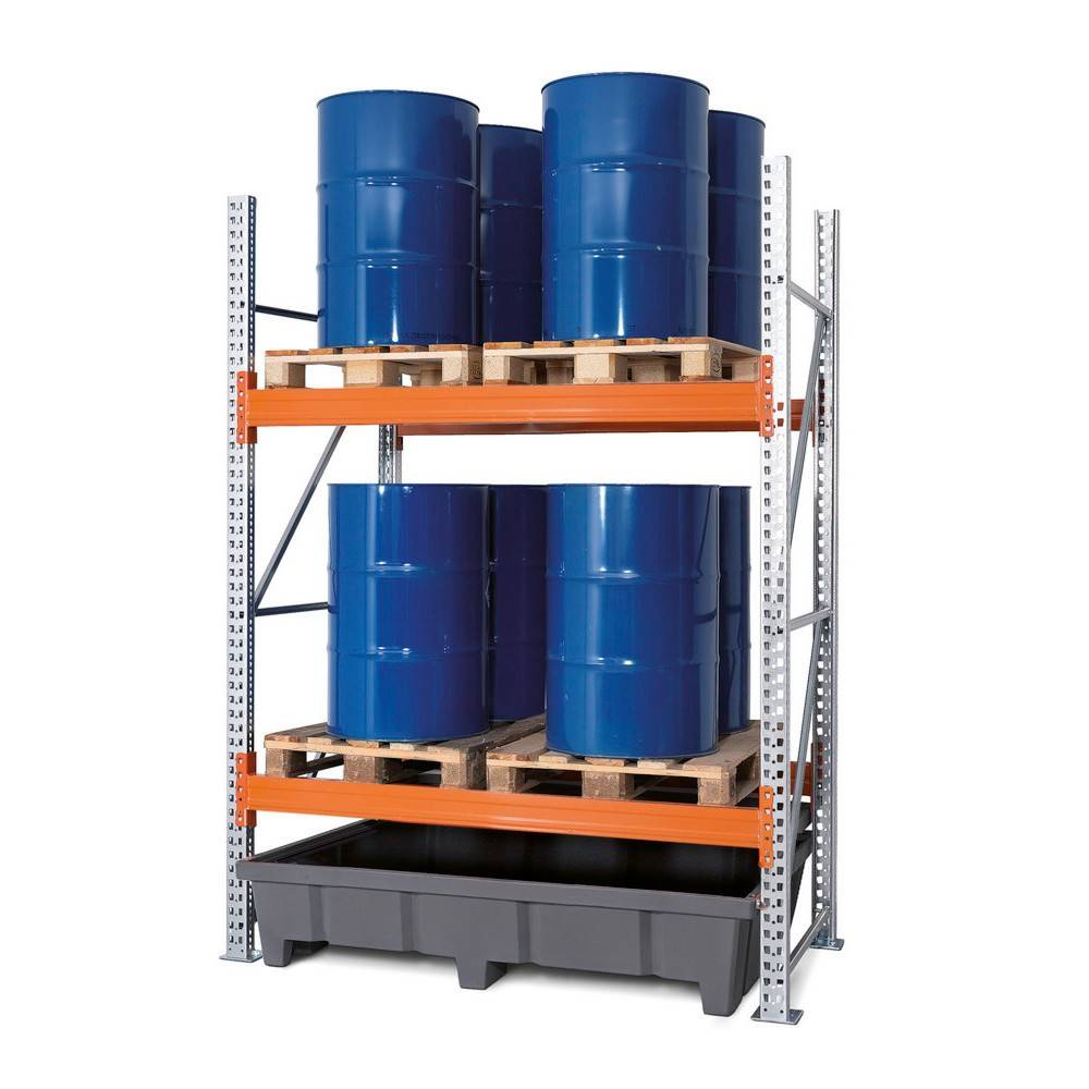 Palettenregal PRP 18.25, für 4 Euro- oder 2 Chemiepaletten, 2 Lagerebe-1