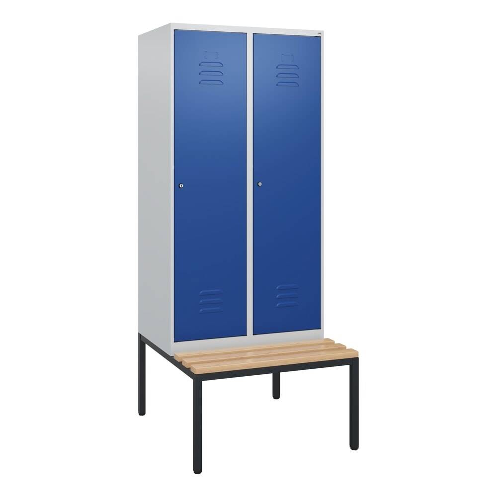 C+P Spind Classic PLUS, Bank, 2 Abteile, 1950x800x815mm, 7035/5010-3
