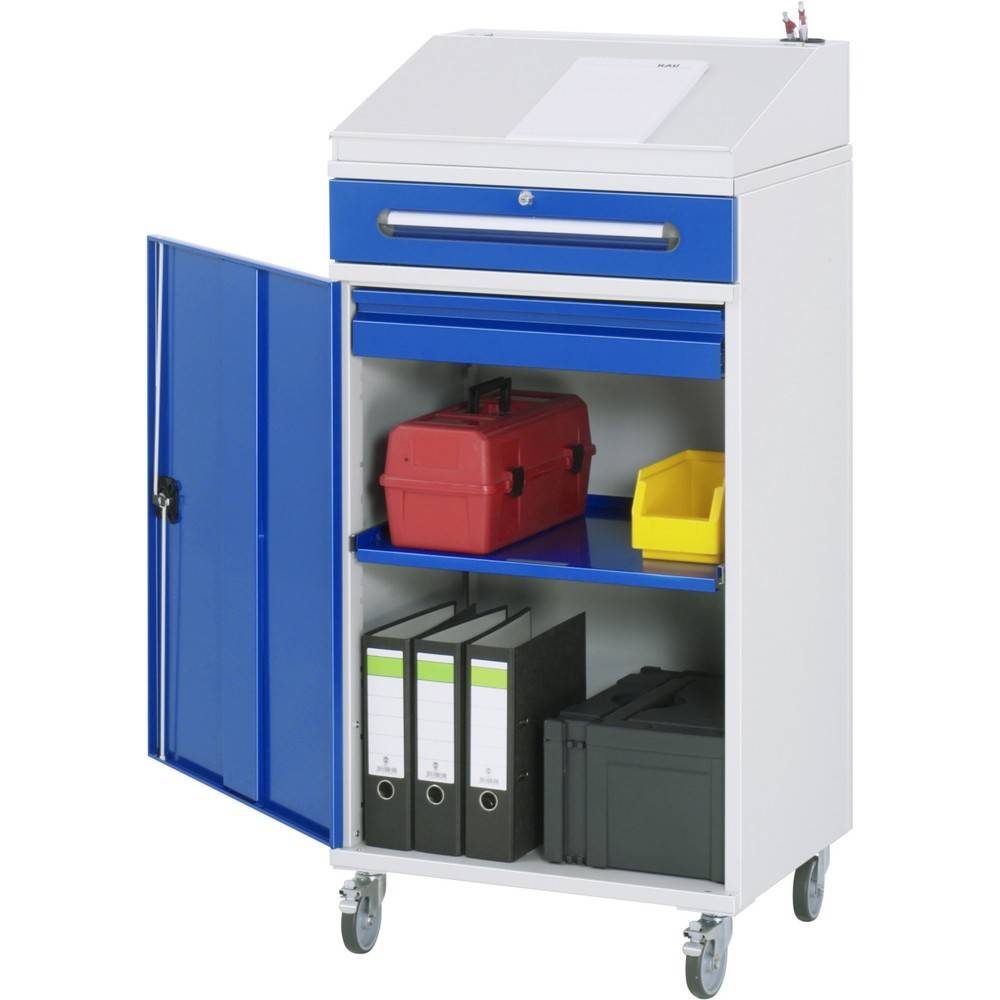 RAU mobiles Rollpult, HxBxT 1.235-1.345 x 650 x 520 mm, Schubladen 1 x-0