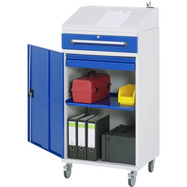 RAU mobiles Rollpult, HxBxT 1.235-1.345 x 650 x 520 mm, Schubladen 1 x