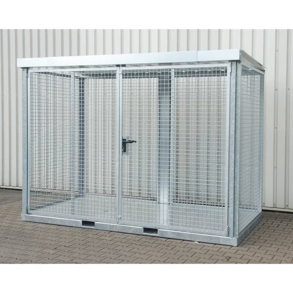 Bauer® Gasflaschen-Container, mit Staplertaschen, max. 78 Gasflaschen