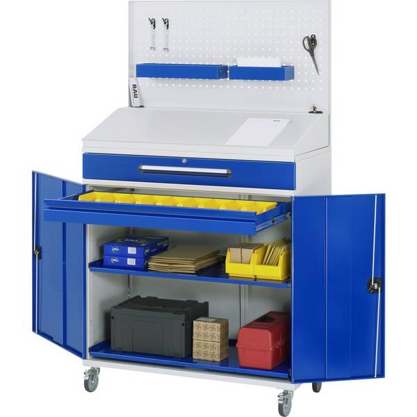RAU mobiles Rollpult, HxBxT 1.235-1.895 x 1.100 x 520 mm, Schubladen 1